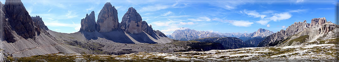 Foto panoramiche dalle Tre Cime di Lavaredo